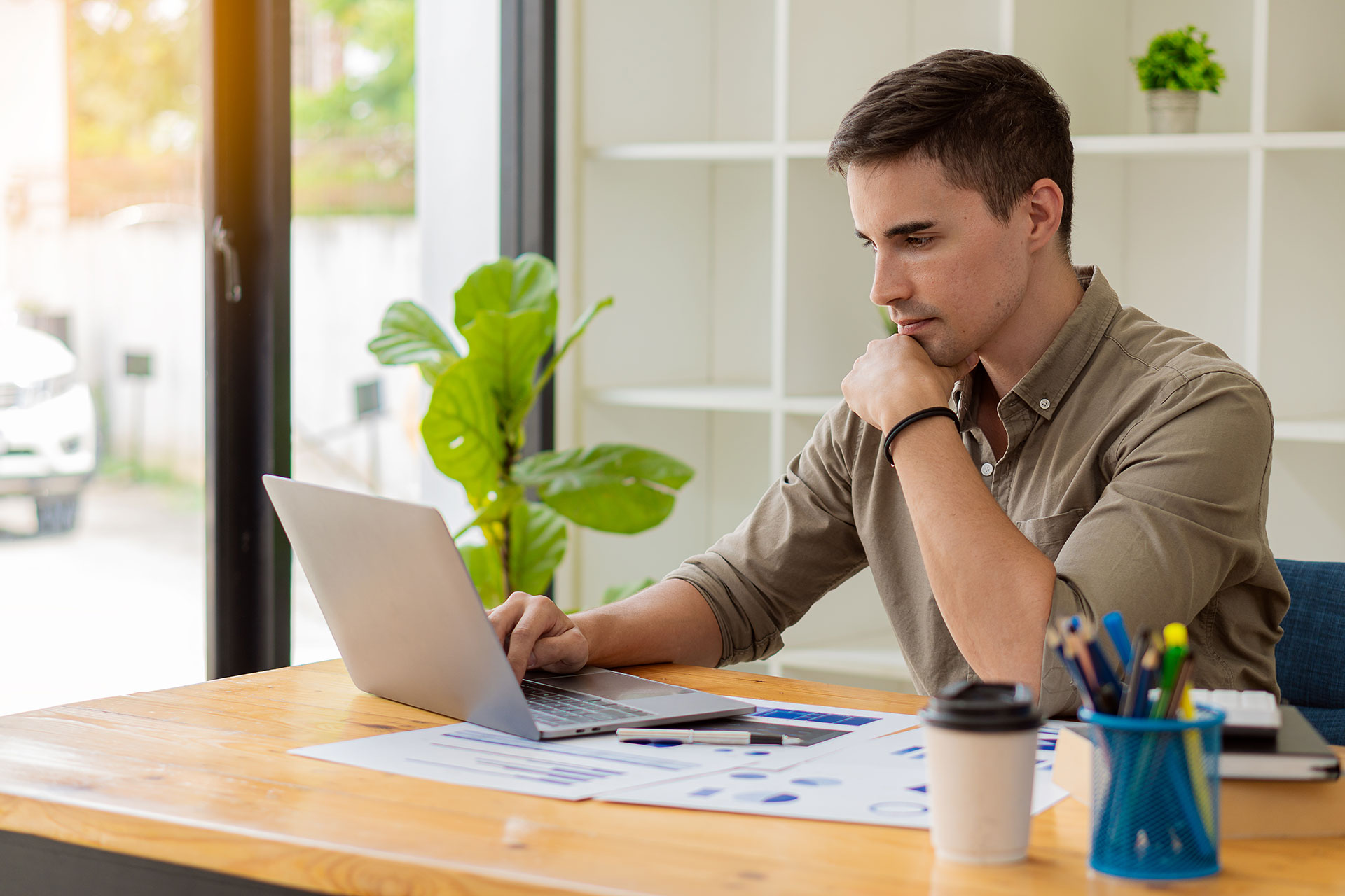 man on a laptop